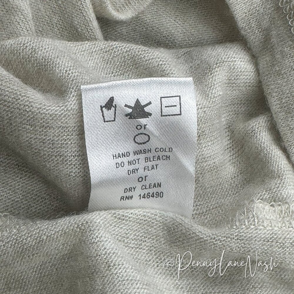 Pursue Draped Open Front Cardigan Sweater Medium M Cream - Picture 7 of 10
